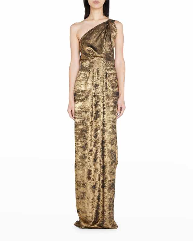 Pyrite One-Shoulder Gown